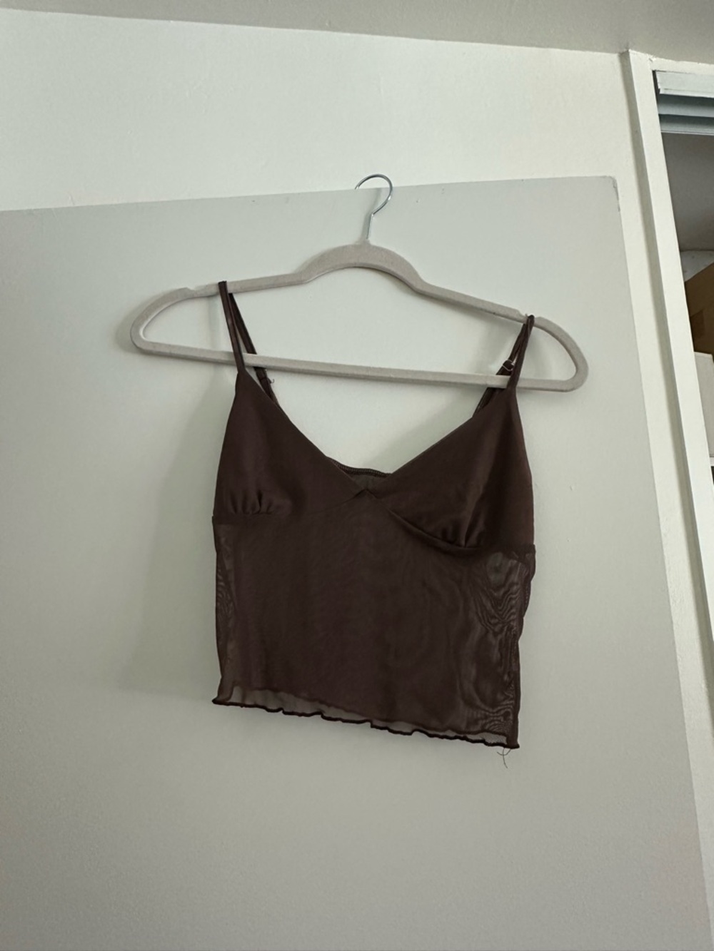 Amazon Brown Sheer Cami Tank Top